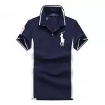 polo ralph lauren t-shirt en coton et stretch slim fit blanc pony blue